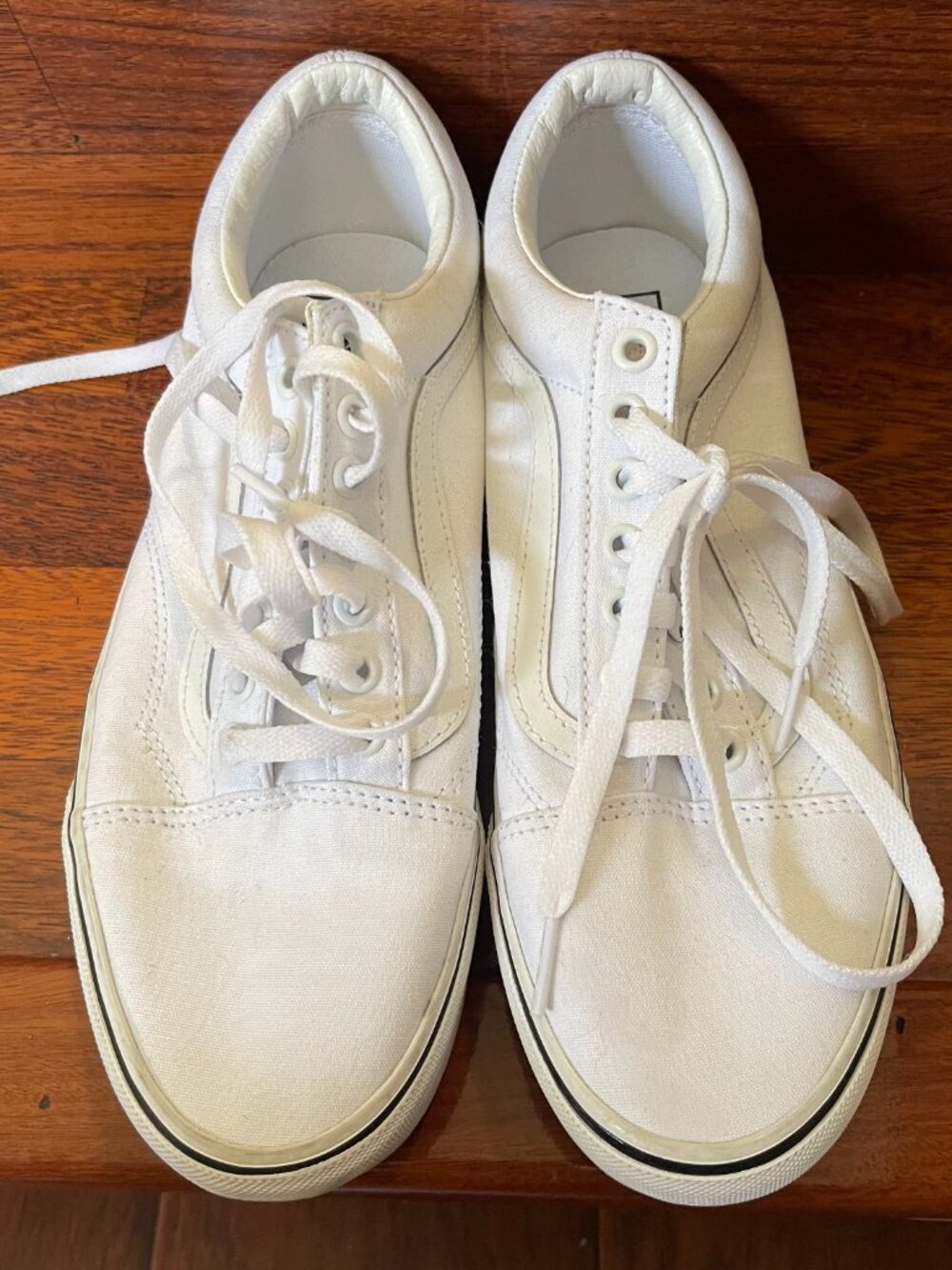 Vans Old Skool Platform Shoes White/Rainbow Women's 10.5 Men's 9 NEW 721356
